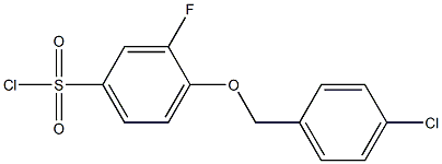 4-[(4-chlorophenyl)methoxy]-3-fluorobenzene-1-sulfonyl chloride