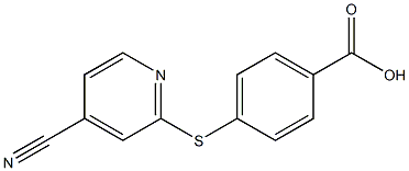 4-[(4-cyanopyridin-2-yl)thio]benzoic acid Structure