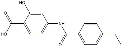 4-[(4-ethylbenzene)amido]-2-hydroxybenzoic acid Struktur