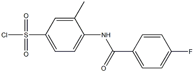 4-[(4-fluorobenzene)amido]-3-methylbenzene-1-sulfonyl chloride