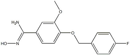 4-[(4-fluorobenzyl)oxy]-N'-hydroxy-3-methoxybenzenecarboximidamide Structure