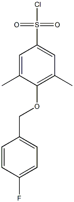 4-[(4-fluorophenyl)methoxy]-3,5-dimethylbenzene-1-sulfonyl chloride 化学構造式