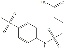 4-[(4-methanesulfonylphenyl)sulfamoyl]butanoic acid Structure