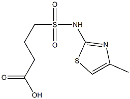 4-[(4-methyl-1,3-thiazol-2-yl)sulfamoyl]butanoic acid 结构式