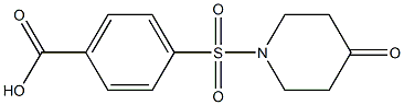 4-[(4-oxopiperidin-1-yl)sulfonyl]benzoic acid Structure