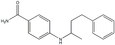 4-[(4-phenylbutan-2-yl)amino]benzamide,,结构式