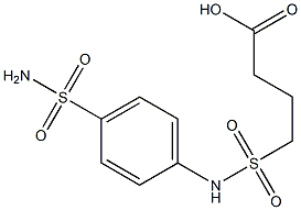 4-[(4-sulfamoylphenyl)sulfamoyl]butanoic acid 化学構造式