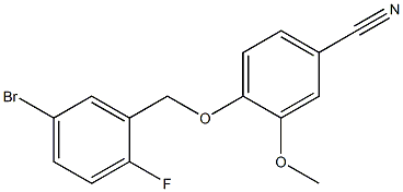 4-[(5-bromo-2-fluorobenzyl)oxy]-3-methoxybenzonitrile Structure