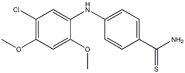 4-[(5-chloro-2,4-dimethoxyphenyl)amino]benzene-1-carbothioamide Struktur