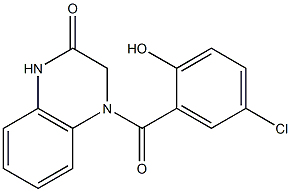 4-[(5-chloro-2-hydroxyphenyl)carbonyl]-1,2,3,4-tetrahydroquinoxalin-2-one,,结构式