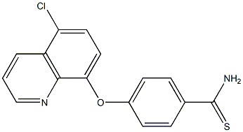 4-[(5-chloroquinolin-8-yl)oxy]benzene-1-carbothioamide Structure