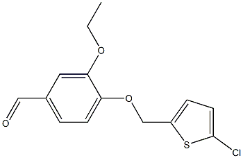4-[(5-chlorothiophen-2-yl)methoxy]-3-ethoxybenzaldehyde 结构式