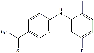 4-[(5-fluoro-2-methylphenyl)amino]benzene-1-carbothioamide Structure