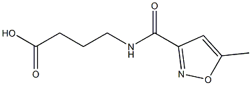 4-[(5-methyl-1,2-oxazol-3-yl)formamido]butanoic acid 化学構造式