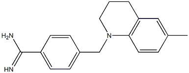 4-[(6-methyl-1,2,3,4-tetrahydroquinolin-1-yl)methyl]benzene-1-carboximidamide,,结构式