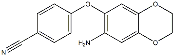 4-[(7-amino-2,3-dihydro-1,4-benzodioxin-6-yl)oxy]benzonitrile,,结构式