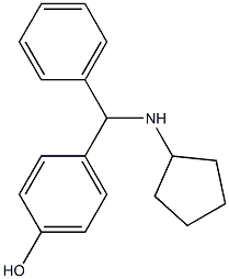 4-[(cyclopentylamino)(phenyl)methyl]phenol Structure