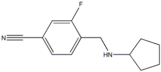 4-[(cyclopentylamino)methyl]-3-fluorobenzonitrile 结构式