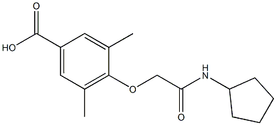 4-[(cyclopentylcarbamoyl)methoxy]-3,5-dimethylbenzoic acid Structure