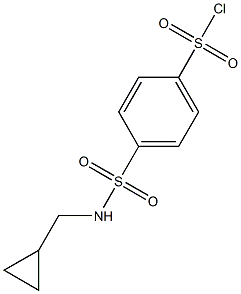 4-[(cyclopropylmethyl)sulfamoyl]benzene-1-sulfonyl chloride 化学構造式