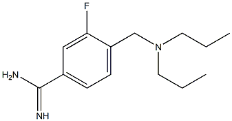 4-[(dipropylamino)methyl]-3-fluorobenzenecarboximidamide 结构式