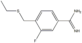 4-[(ethylsulfanyl)methyl]-3-fluorobenzene-1-carboximidamide Struktur