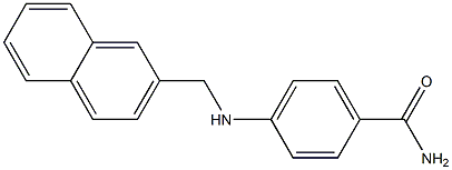 4-[(naphthalen-2-ylmethyl)amino]benzamide Struktur