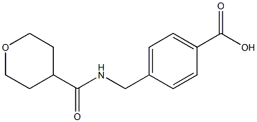4-[(oxan-4-ylformamido)methyl]benzoic acid Struktur