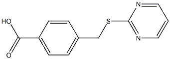 4-[(pyrimidin-2-ylsulfanyl)methyl]benzoic acid Struktur