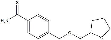 4-[(tetrahydrofuran-2-ylmethoxy)methyl]benzenecarbothioamide Struktur
