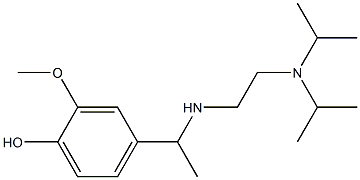 4-[1-({2-[bis(propan-2-yl)amino]ethyl}amino)ethyl]-2-methoxyphenol Struktur