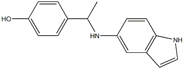 4-[1-(1H-indol-5-ylamino)ethyl]phenol Struktur