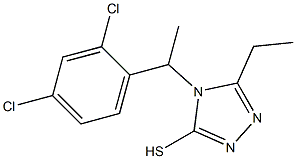 4-[1-(2,4-dichlorophenyl)ethyl]-5-ethyl-4H-1,2,4-triazole-3-thiol Struktur