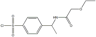 4-[1-(2-ethoxyacetamido)ethyl]benzene-1-sulfonyl chloride Structure