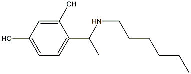 4-[1-(hexylamino)ethyl]benzene-1,3-diol 结构式