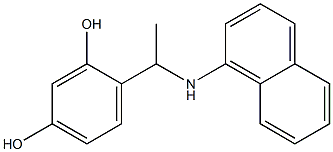 4-[1-(naphthalen-1-ylamino)ethyl]benzene-1,3-diol Struktur