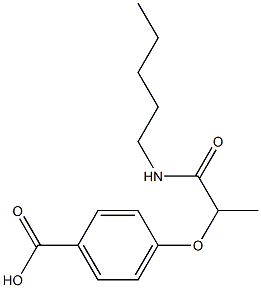 4-[1-(pentylcarbamoyl)ethoxy]benzoic acid Structure
