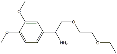4-[1-amino-2-(2-ethoxyethoxy)ethyl]-1,2-dimethoxybenzene 结构式