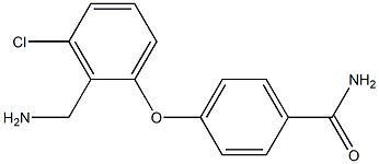 4-[2-(aminomethyl)-3-chlorophenoxy]benzamide Struktur