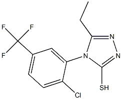 4-[2-chloro-5-(trifluoromethyl)phenyl]-5-ethyl-4H-1,2,4-triazole-3-thiol
