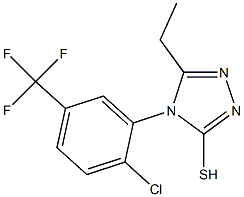 4-[2-chloro-5-(trifluoromethyl)phenyl]-5-ethyl-4H-1,2,4-triazole-3-thiol|