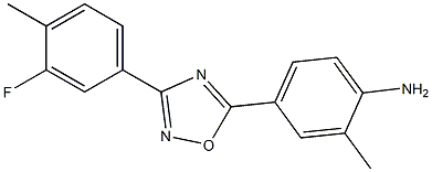 4-[3-(3-fluoro-4-methylphenyl)-1,2,4-oxadiazol-5-yl]-2-methylaniline Struktur