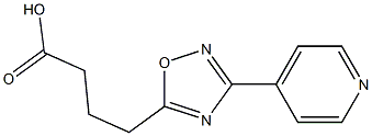 4-[3-(pyridin-4-yl)-1,2,4-oxadiazol-5-yl]butanoic acid Structure