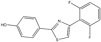 4-[4-(2,6-difluorophenyl)-1,3-thiazol-2-yl]phenol Structure