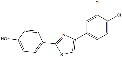 4-[4-(3,4-dichlorophenyl)-1,3-thiazol-2-yl]phenol Structure