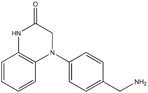 4-[4-(aminomethyl)phenyl]-1,2,3,4-tetrahydroquinoxalin-2-one 结构式