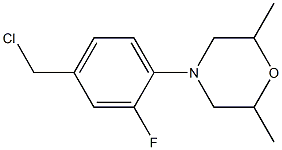  4-[4-(chloromethyl)-2-fluorophenyl]-2,6-dimethylmorpholine