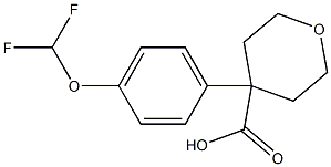 4-[4-(difluoromethoxy)phenyl]oxane-4-carboxylic acid Struktur