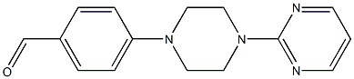 4-[4-(2-ピリミジニル)-1-ピペラジニル]ベンズアルデヒド 化学構造式