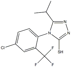 4-[4-chloro-2-(trifluoromethyl)phenyl]-5-(propan-2-yl)-4H-1,2,4-triazole-3-thiol
